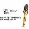 Hnemix Brass Push Button Diverter RP5649PB Tub Shower Faucet-3