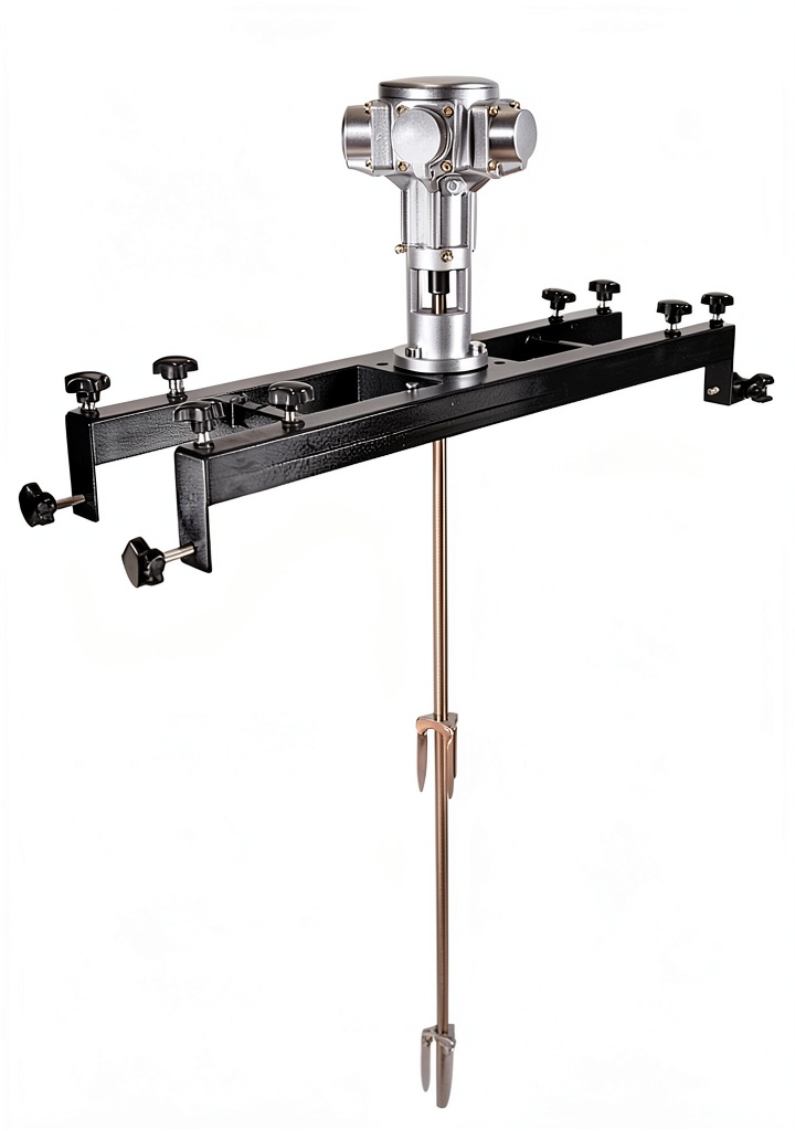 BADEZ Pneumatic Drum Mixer in use with a ton bucket