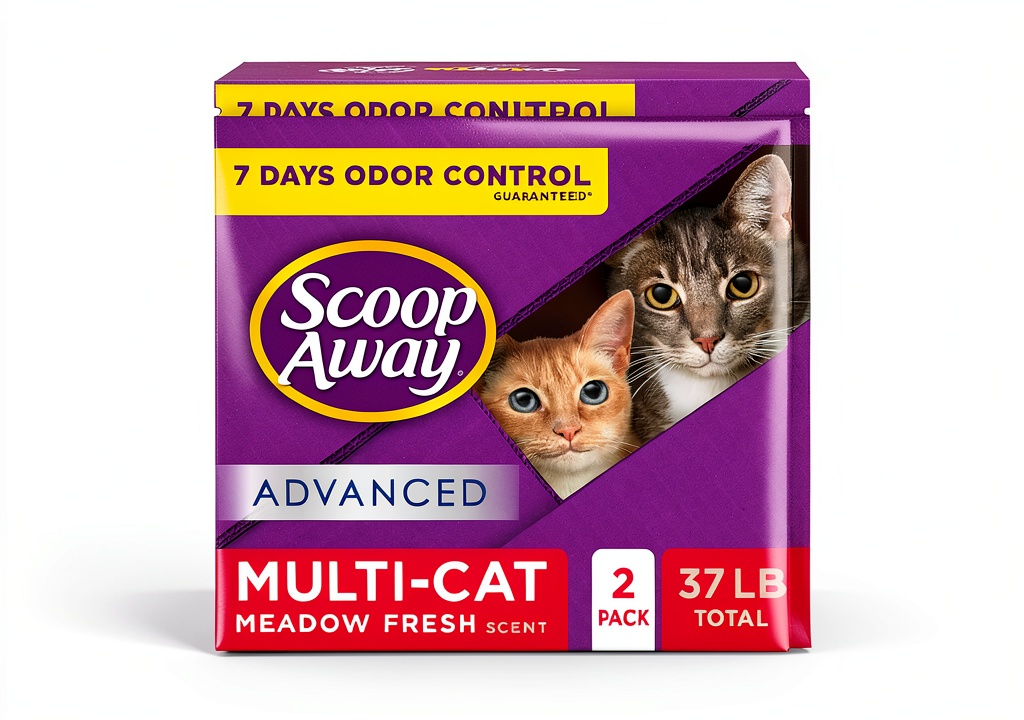 Installing Scoop Away Advanced Multi Cat Clumping Clay Litter in a multi-cat household