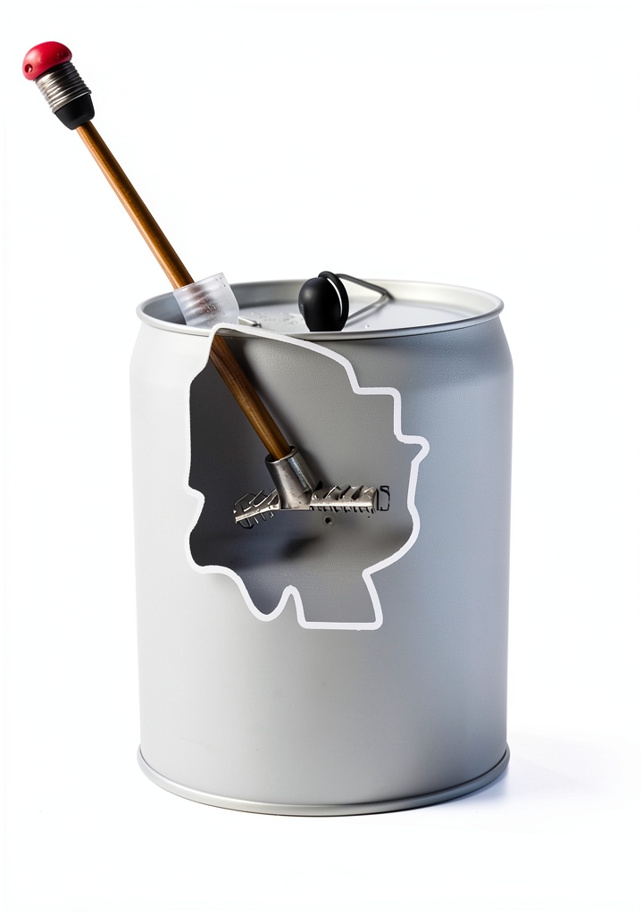 Hanson T-Style Mixer in use on a 5-gallon drum