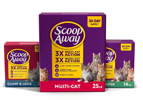 Scoop Away Advanced Multi Cat Clumping Clay Litter-9