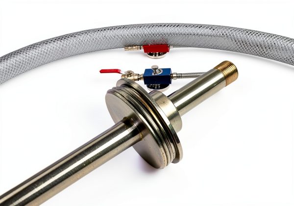 Groz Drum Mixer Stainless Steel Tube Water Pressure Driven-3