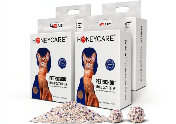 Honeycare Petrichor Cat Litter Quick Clumping Low Dust-0