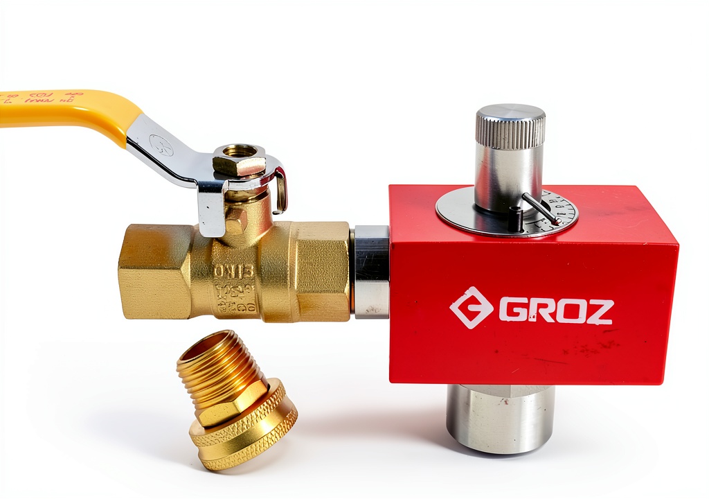 Groz Drum Mixer with stainless steel tube and hose adapter