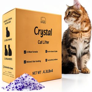 LMJP Crystal Cat Litter Silica Gel Odor Control Low Tracking-0