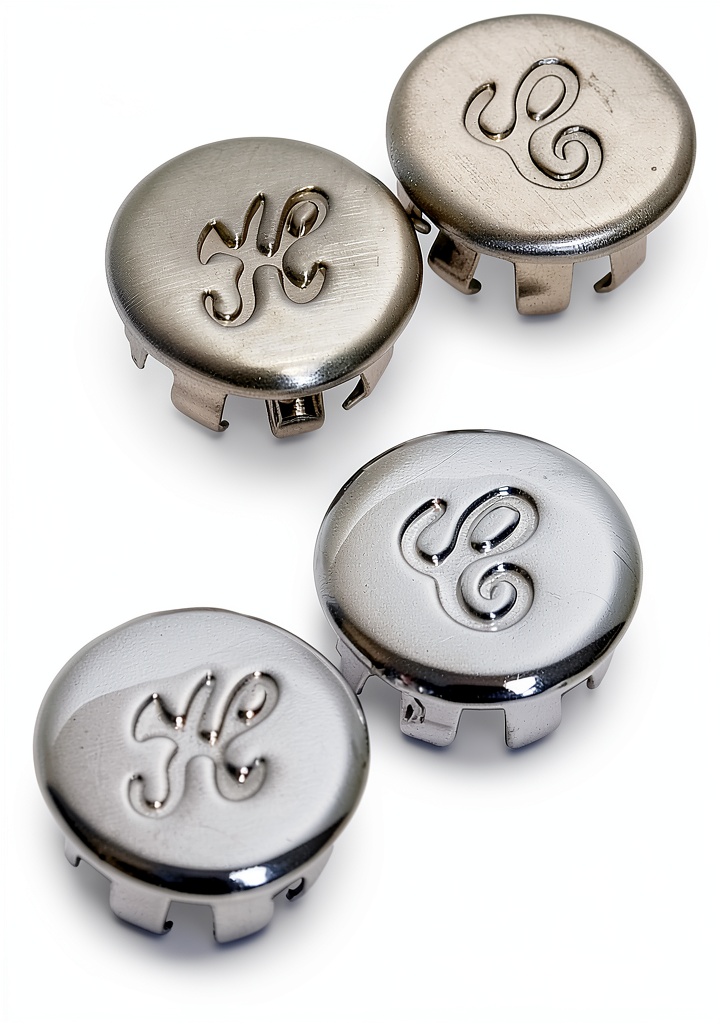 Durable stainless steel faucet index buttons