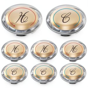 Dreyoo Acrylic Faucet Index Buttons Hot Cold-0