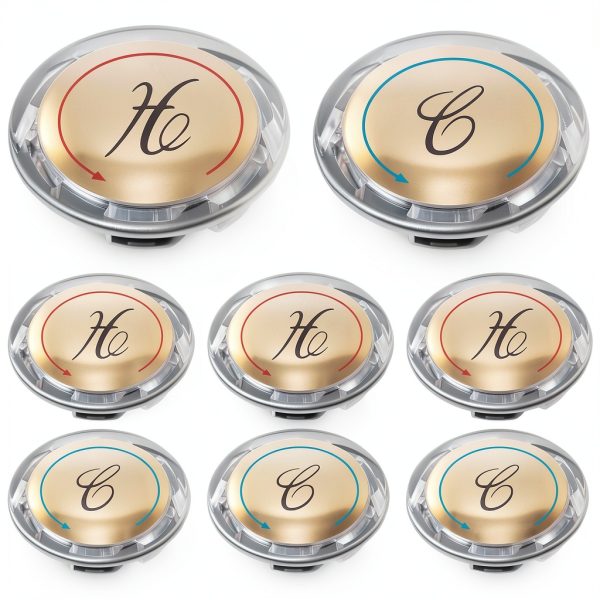 Dreyoo Acrylic Faucet Index Buttons Hot Cold-0