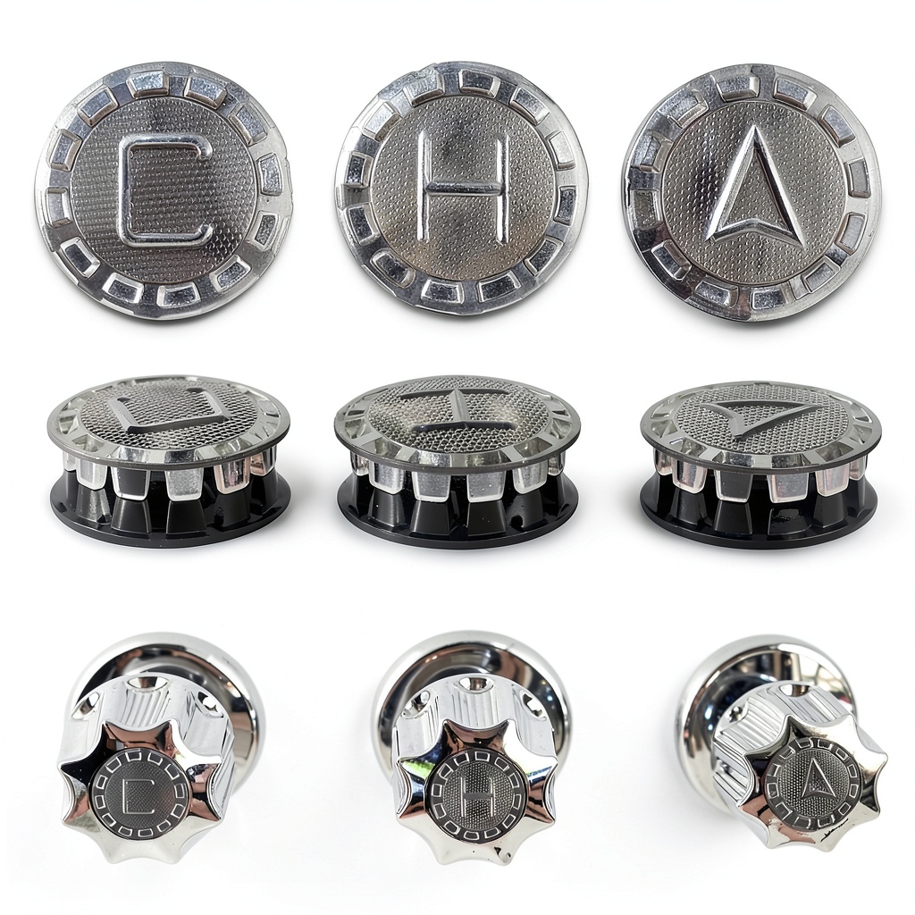 Clear faucet index buttons on a bathroom sink