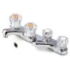 Faucet Index Button Set Foyods Clear Crystal Cover with Gold Ring 1x1-3