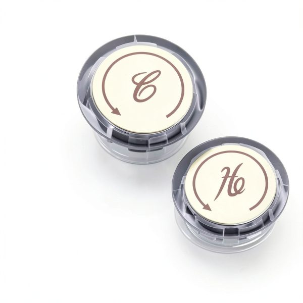 Javiix Gold Acrylic Faucet Index Buttons Set Hot Cold Handles 2 Pack-3