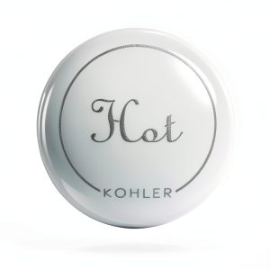 KOHLER Fairfax Faucet Button Set White Hot Cold Lift Rod 1 Piece-0
