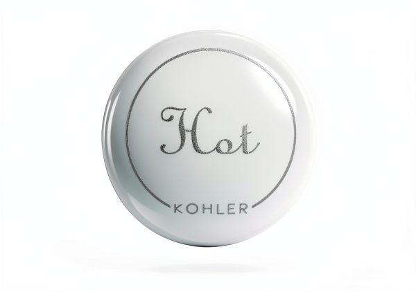 KOHLER Fairfax Faucet Button Set White Hot Cold Lift Rod 1 Piece-0