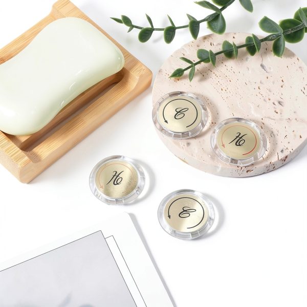 LXUEJIE Gold Faucet Index Buttons 4‑Piece Hot Cold Covers 1‑5/16in-6