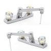 Javiix Gold Acrylic Faucet Index Buttons Set Hot Cold Handles 2 Pack-2
