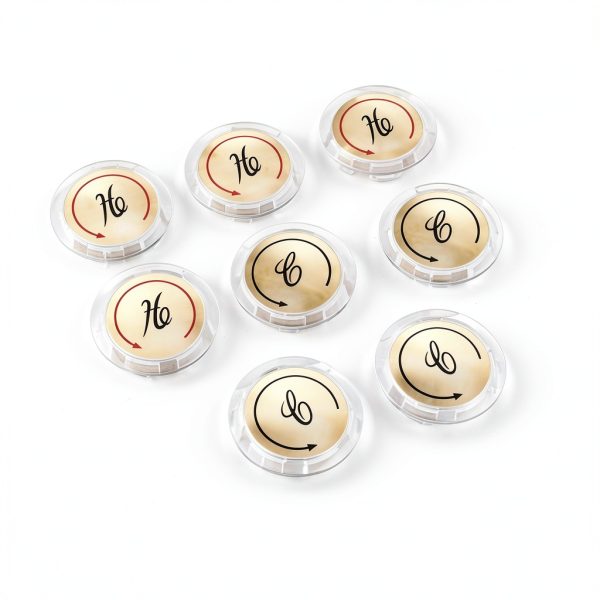 Gosknor Faucet Index Buttons 8 Pack Durable Acrylic Chrome Medium-3