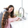 Faucet Index Button Set Foyods Clear Crystal Cover with Gold Ring 1x1-5
