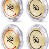 LXUEJIE Gold Faucet Index Buttons 4‑Piece Hot Cold Covers 1‑5/16in-0