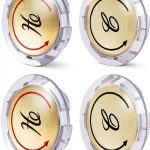 LXUEJIE Gold Faucet Index Buttons 4‑Piece Hot Cold Covers 1‑5/16in-0