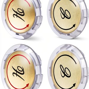 LXUEJIE Gold Faucet Index Buttons 4‑Piece Hot Cold Covers 1‑5/16in-0