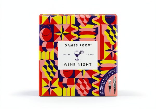 Wine Night Gift Set | Includes Corkscrew, Bottle Stopper, and 100 Conversation Cards-0