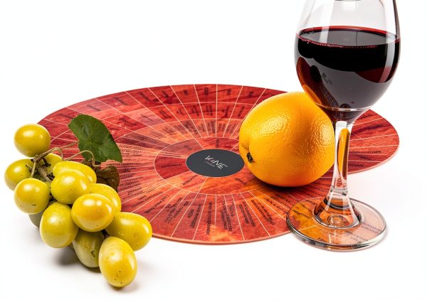 Wine Wheel GUTE Handcrafted Wood Education Wheel Glossy 5 inch-5