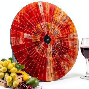 Wine Wheel GUTE Handcrafted Wood Education Wheel Glossy 5 inch-0