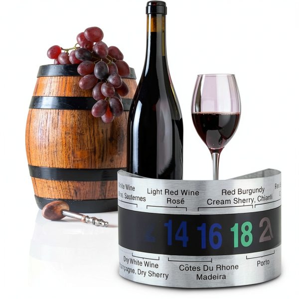 Wine Thermometer Yosoo Bottle Shape Sensor with LCD Display-3