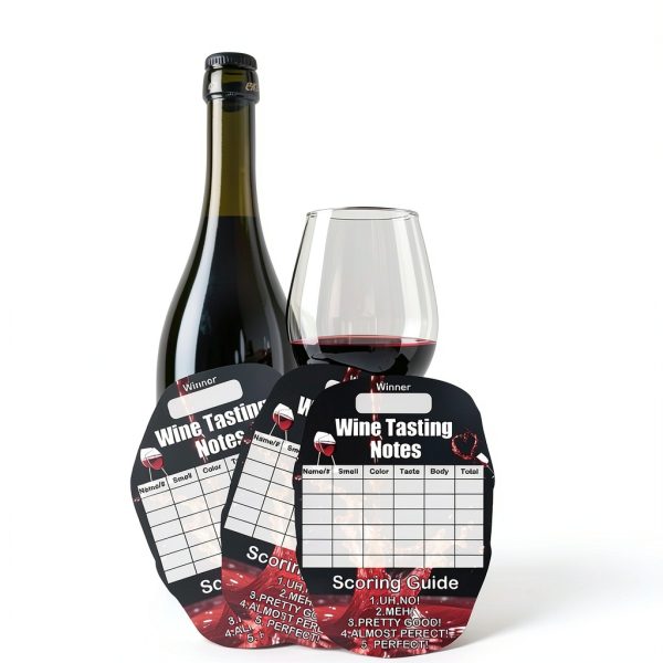 Remerabel 5x7 Inch Blind Wine Tasting Scorecards 30 Pack Barrel Design-2