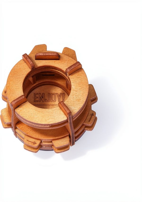 Wine Bottle Puzzle Teaser by Puzzle Potato – Topsy‑Turvy Bottle Lock-4