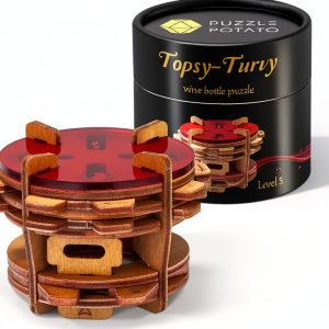 Wine Bottle Puzzle Teaser by Puzzle Potato – Topsy‑Turvy Bottle Lock-0