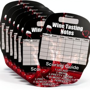 Remerabel 5x7 Inch Blind Wine Tasting Scorecards 30 Pack Barrel Design-0