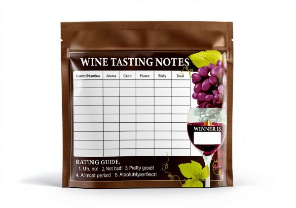 Wine Tasting Scorecards 30pcs Blind Notes by lasuroa Black Paper-1