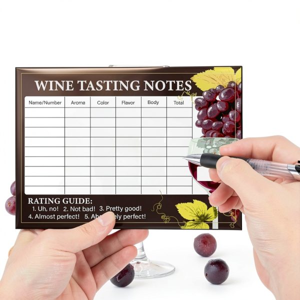 Wine Tasting Scorecards 30pcs Blind Notes by lasuroa Black Paper-4