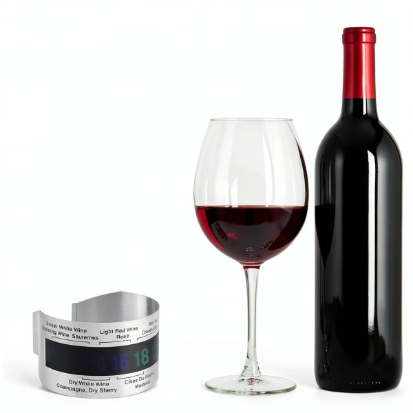 Wine Thermometer Yosoo Bottle Shape Sensor with LCD Display-5