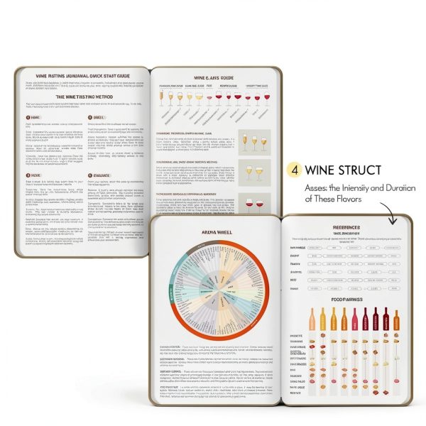 Wine Tasting Journal molekaus A5 Notebook with Aroma Wheel-2