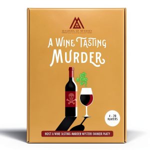 Masters of Mystery Wine & Cheese Tasting Murder Mystery Dinner Party Game – Christmas & Holiday Whodunnit Party Game for Adults – 4–20 Players-0
