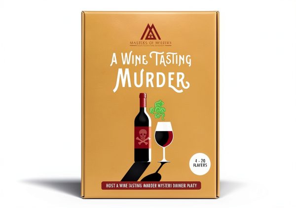 Masters of Mystery Wine & Cheese Tasting Murder Mystery Dinner Party Game – Christmas & Holiday Whodunnit Party Game for Adults – 4–20 Players-0