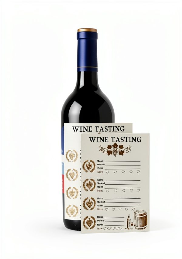 Wine Tasting Card Remarkabel 4x6 Brown Scorecard for Parties-3