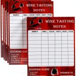 Wine Tasting Scorecard Morbanner 5x7 Inch 30 Pack Paper Scorecards-0