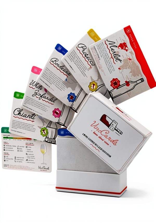 Vino Cards Wine Tasting Game – Guide with Flashcards & Pairings-0