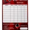 Wine Tasting Scorecard Morbanner 5x7 Inch 30 Pack Paper Scorecards-3