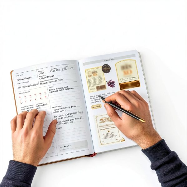 Wine Tasting Journal molekaus A5 Notebook with Aroma Wheel-4