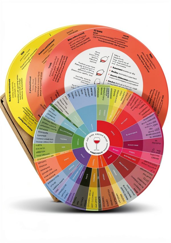 Wine Folly Wine Aroma Wheel Charts – 4-Pack for Red, White, Rosé & Sparkling | Wine Tasting Guide with Aromatic Compound Info | Durable, Glossy Educational Chart Set-4