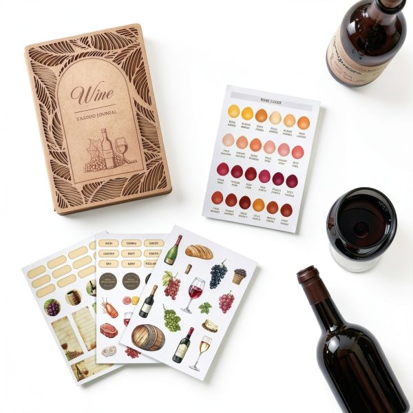 Wine Tasting Journal molekaus A5 Notebook with Aroma Wheel-5