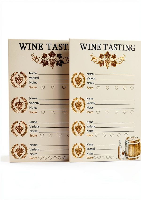 Wine Tasting Card Remarkabel 4x6 Brown Scorecard for Parties-0