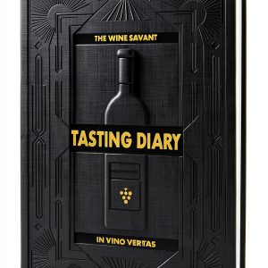 Wine Tasting Journal Guided Tasting Notes Book & Checklist (5" x 7" B6 Black Notebook) - 5 Step Guide & Tasting Log Methods - Aroma, Appearance, Finish, Structure, Remarks & Wines Ratings & Color Card-0