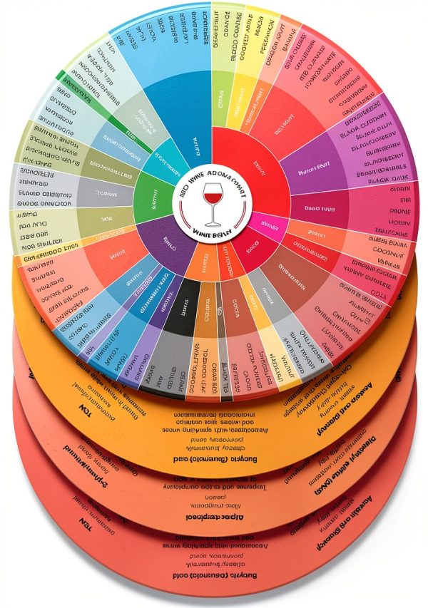 Wine Folly Wine Aroma Wheel Charts – 4-Pack for Red, White, Rosé & Sparkling | Wine Tasting Guide with Aromatic Compound Info | Durable, Glossy Educational Chart Set-0