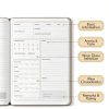 Wine Tasting Journal molekaus A5 Notebook with Aroma Wheel-3