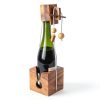 Wine Bottle Puzzle Ajuny 3D Wooden Brain Teaser Lock Game Rustic 4x4-1